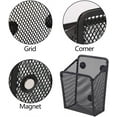 thumbnail image 3 of 2 Models Mesh Pen Holder for Desk Casewin Black Wire Mesh Pencil Holder, Mesh Pen Holder Square&Pen Holder Round Shape, Magnetic Pencil Holder, for Refrigerator, Desk Whiteboard, Locker Accessories, 3 of 8