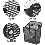 2 Models Mesh Pen Holder for Desk Casewin Black Wire Mesh Pencil Holder, Mesh Pen Holder Square&Pen Holder Round Shape, Magnetic Pencil Holder, for Refrigerator, Desk Whiteboard, Locker Accessories