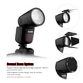 thumbnail image 3 of Lámpara de flash Godox V1C Flash de cámara profesional Speedlite Speedlight de cabeza redonda inalámbrica 2.4G Reemplazo para Canon EOS Series 1500D 3000D 5D Mark lll 5D Mark ll para fotografía de est Godox Lámpara flash, 3 of 7