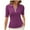 Hot Pink, variant on ZyeKqe Womens Top Half Sleeve V Neck Zipper Collared Work Shirts Slim Fitted Dressy Casual Blouses