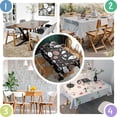 thumbnail image 4 of Accented Spooky Halloween Pattern Rectangle Tablecloth 60"x120",Waterproof Polyester Rectangle Table Cloth, Wipeable Spillproof Polyester Tablecloth for Dining, Camping, Indoor and Outdoor, 4 of 6
