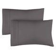 thumbnail image 1 of Juego de fundas de almohada CGK Unlimited tamaño queen, gris oscuro, x2, 1 of 7