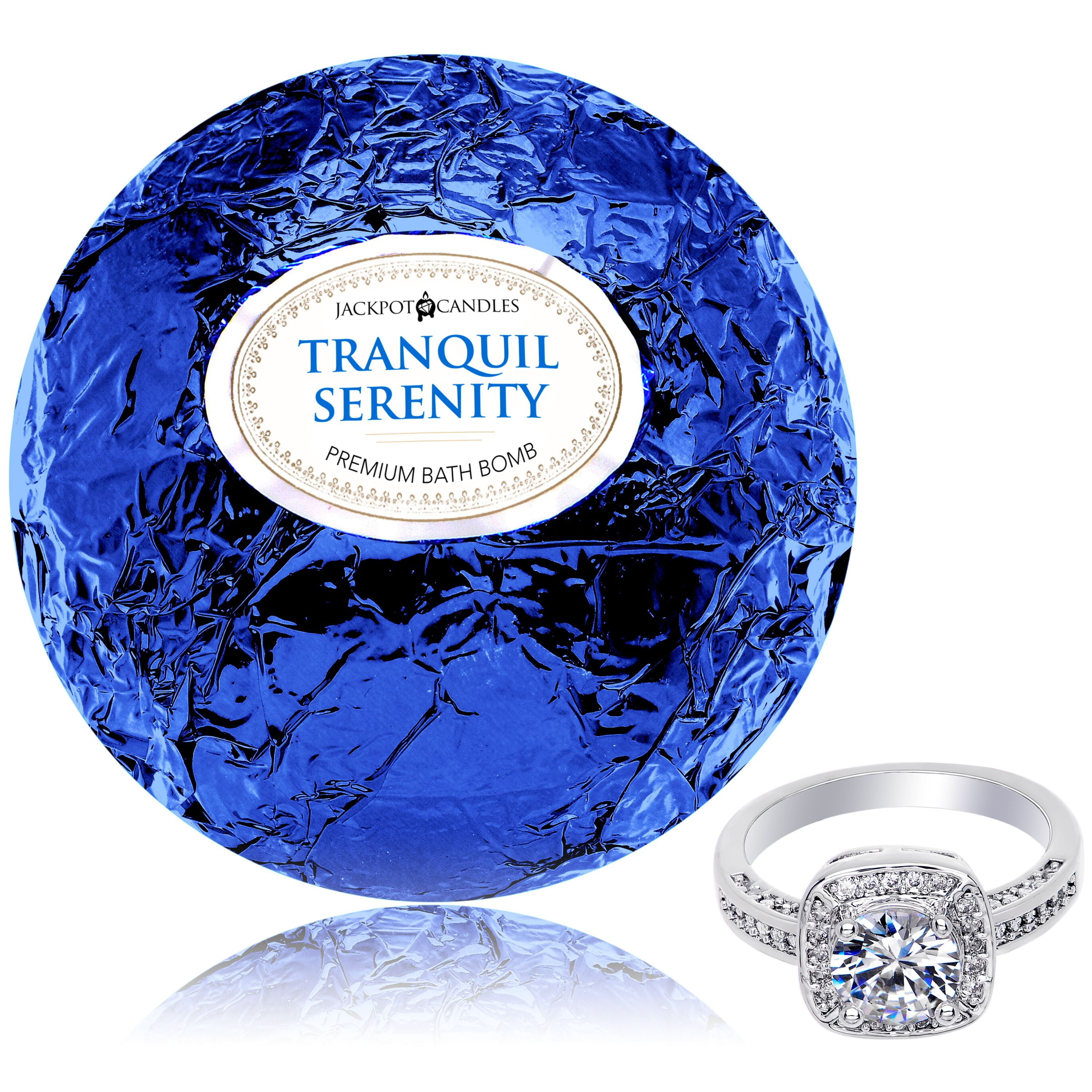Bath Bomb with Size 6 Ring Inside Tranquil Serenity Extra Large 10 oz. Made in USA