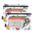 thumbnail image 5 of FORMRS 2 Pack Pencil Pouch for 3 Ring Binder with Clear Window Zipper Case, Colorful Geometric, 5 of 6