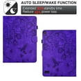 thumbnail image 2 of Case for Amazon Fire HD 7 2019/2017/2015, Classic PU Leather Folio Kickstand Magnetic Closure Slim Fit Cover for Amazon Fire HD 7 2019/2017/2015 with Auto Wake/Sleep Function Embossing - Purple, 2 of 6