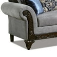 thumbnail image 5 of Furniture of America Lantz Traditional Chenille Upholstered Loveseat in Gray, 5 of 5