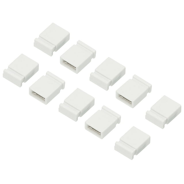 Unique Bargains Connecteur de Capuchon de Court-Circuit Fermé 2.54mm, Blanc Lot de 10