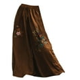 thumbnail image 4 of yunLCZ Wide Leg Pants Woman Holiday Style Retro Linen Floral Ethnic Print Casual Pants For Women – Comfortable Relaxed Fit Perfect For Summer Beach And Vacation Wear Business Work Casual Pants, 4 of 4