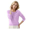 thumbnail image 2 of Pullover Sweaters for Women 2025 Long Sleeve Crewneck Plain Basic Knitted Sweater Tops Fall Winter Outfits, 2 of 5