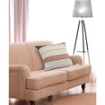 thumbnail image 4 of 20" X 20" Brown Peach Tan And White 100% Cotton Striped Zippered Pillow, 4 of 10