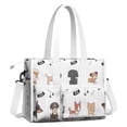 thumbnail image 2 of Teacher Tote Bag,Cute Dogs Teacher Utility Tote Bag,Large Work Tote Bags for Women with Multiple Pockets,Top Zipper Closure,13.8x10.6x6.7 Inch, 2 of 5
