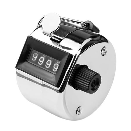 

KelaJuan Mini Manual Press Counter Metal Shell Mechanical Counter Hand Pitch Lap Statistics Register