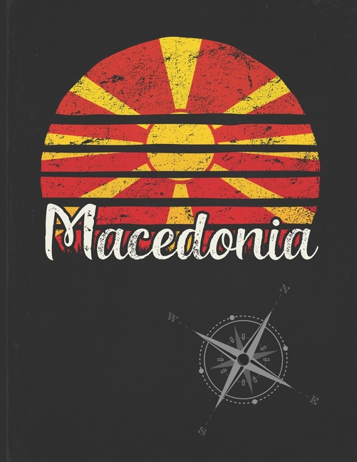 Macedonia Macedonian Vintage Flag Personalized Retro Gift Idea for