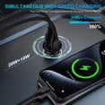 thumbnail image 7 of USB C Car Charger Adapter with 2 Pack 6FT USB Cables Cigarette Lighter USB Charger Fast Charging Cord Type C Cable Cord PD20W+QC18W USB C Car Phone Charger for iPhone 15 Pro SamSung Galaxy, Black, 7 of 7