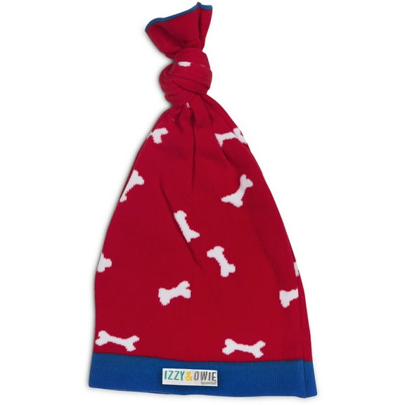 Pavilion Gift Company - Red and White Bones - One Size Fits All Baby Hat