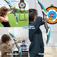 thumbnail image 6 of LED Bow and Arrow for Kids Light Up Archery Toy Set with 10 Suction Cup Arrows 3 Target & Quiver Indoor Outdoor Garden Toys for Boys and Girls Blue, 6 of 7