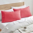 thumbnail image 5 of Nestl Pillow Cases, 1800 Series Luxury Soft Microfiber Queen/Standard Pillow Cases Set of 2 (20"x30"), Breathable & Easy Care Pillow Covers, Coral Pink, 5 of 6