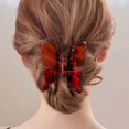 thumbnail image 4 of onlyliua Ofertas Flash Horrible Red Mariposas Roja Sencilla para Mujer, Pinza de Acrílico para La Parte Posterior de La Cabeza, Pinza para El Pelo Grande con Forma de Tiburón, Nueva, 4 of 4