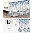 thumbnail image 3 of Blue Fall Bed Skirt King Size 18 Inch Drop, Pumpkin Eucalyptus Leaves Thanksgiving Wood Grain Wrap Around Dust Ruffle Bedskirts, Wrinkle & Fade Resistant Easy Fit Bedskirt with Adjustable Elastic, 3 of 8