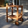 thumbnail image 6 of Sunnydaze Malaysian Hardwood Outdoor Serving Cart - 2 Tiers, 6 of 10