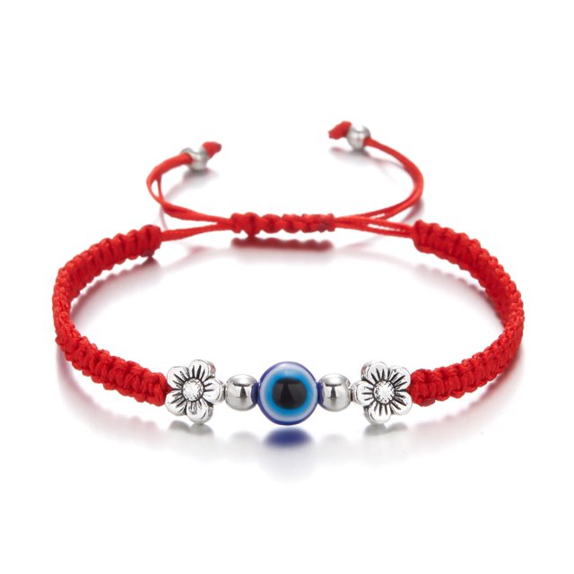 Cuerda trenzada de mano malvada, pulsera de hilo rojo para hombres y mujeres, amuleto de moda, pulseras ajustables de la suerte, joyería de amistad para parejas Gao Jinjia LED