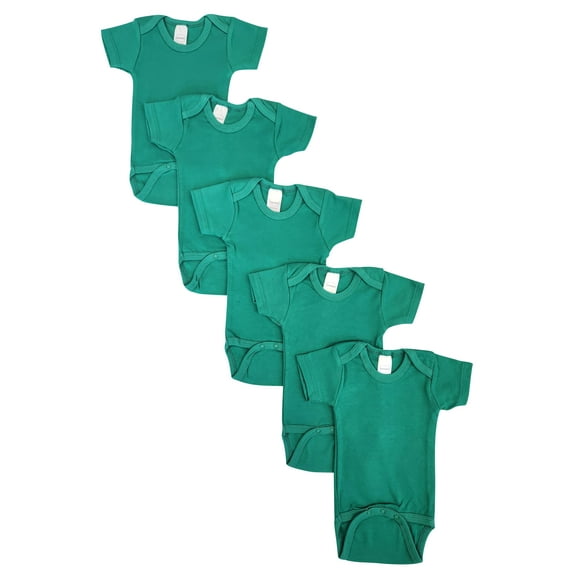 Newborn Unisex Baby 5 Pc Onezies Nc_0477nb Color:green