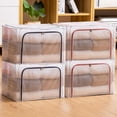 thumbnail image 1 of Folding Large Capacity Waterproof Cotton Quilt Storage Bag Moving Clothes Storage Bags, 1 of 7