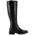 thumbnail image 2 of Easy Spirit Womens Rhonda Leather Block Heel Knee-High Boots, 2 of 3