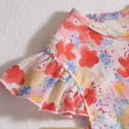 thumbnail image 4 of SGFCWSX Girls Floral Dress Flutter Sleeve Round Neck Summer Casual A-Line Dresses for Teens Red Size 15, 4 of 9