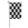 thumbnail image 1 of JSDART Dacker Noir et Blanc Damier Motif Drapeau Check Board Jardin Drapeau Décoratif Maison Bannière 28 X 40 Pouces, 1 of 2