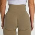 thumbnail image 5 of Caqnni Women's Yoga Pants with Pockets, High Waist Workout Bootleg Yoga Pants Tummy Control 4 Way Stretch Pants (Khaki,S), 5 of 8