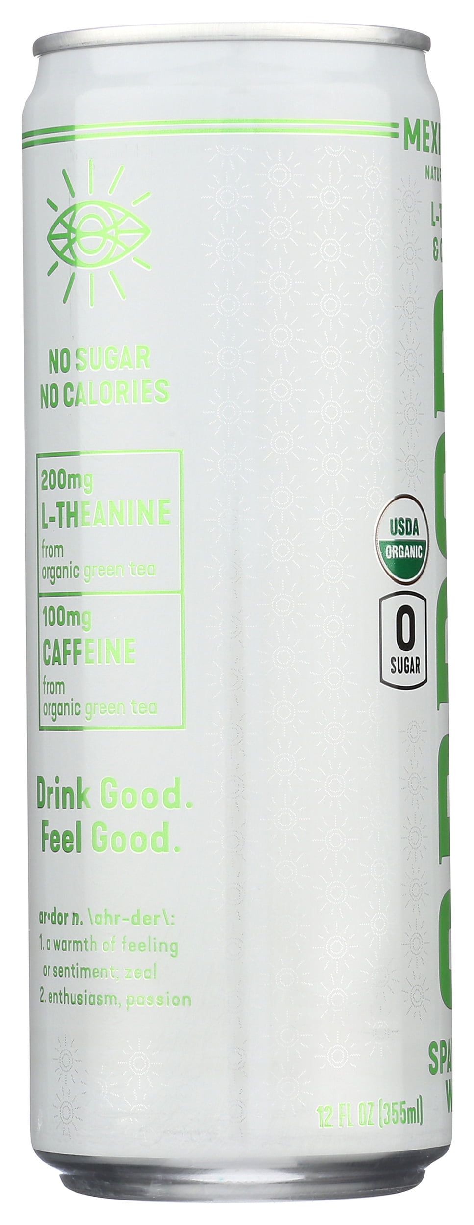Pack of 12, Ardor Organic Inc Mexican Lime Sparkling Water, 12 fl oz