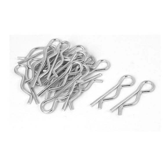 Unique Bargains 2.5mm Thickness Hair Hitch Clip Spring Cotter Tractor R Pins 20 Pcs