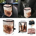 thumbnail image 4 of Renewold Car Seat Cover Set 15 PCS, with Steering Wheel Seat Belt Strap Rear View Mirror Cover Trash Can Cup Coaster Keychain Air Vent Storage Bag Universal Fit, Highland Cow Pink Floral, 4 of 7