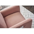 thumbnail image 5 of Rocking Chair Nursery Glider Chair with Adjustable FootRest, Nursery Rocking Chairs with Wood Legs Side Pocket, Teddy High Back Nursing Chair, for Living Room, Bedroom, Cozy Reading, Pink, 5 of 9