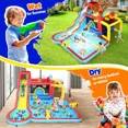 thumbnail image 7 of Veeboto Inflatable Water Slide, 12-in-1 Inflatable Bounce House & Water Slide Combination with Splash Pool, Climbing Wall, Water Gun, Basketball Hoop, Ball Shooting, Football Gate, 7 of 7