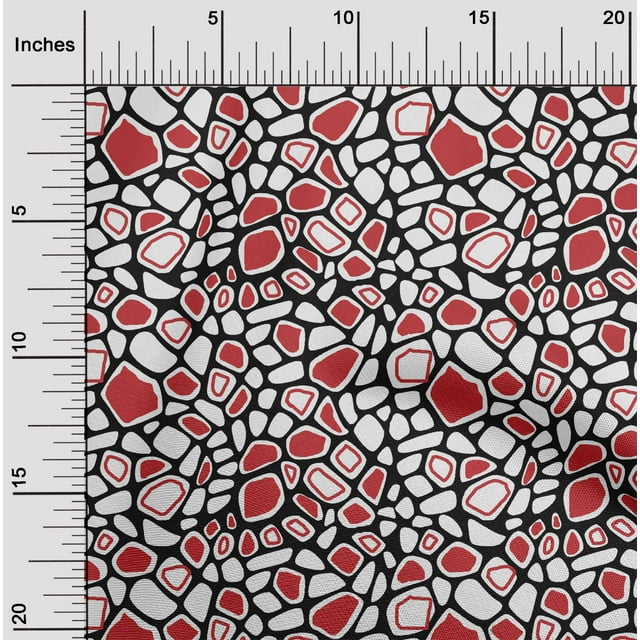 oneOone Cotton Flex Light Red Fabric Giraffe Animal Skin Sewing Craft Projects Fabric Prints By Yard 40 Inch Wide