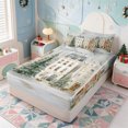 thumbnail image 2 of Erosebridal Winter Village Zipper Twin Comforter Sets with Fitted Sheet and 2 Pillowcases,Cozy Christmas Scene Zipper Bedding Set,Light Gray Reversible,4 Pieces, 2 of 7