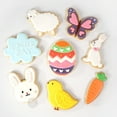 thumbnail image 4 of Easter Cookie Cutters,8 Pieces Chick Carrot Egg Bunny Rabbite Shapes Metal Cookie Cutters Holiday Themed Baking Kit Stainless Steel Easter Cookie Cutters Set for Easter Biscuits, 4 of 5