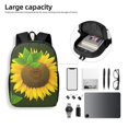 thumbnail image 5 of Goofa Sunflower3 Pattern 17in Student Backpack - School, Travel, Work Bookbag -Laptop Backpack,Water Resistant College School Computer Bag, 5 of 6