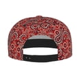 thumbnail image 2 of Susaid Vintage Red Paisley Print Baseball Cap Hip Hop Style Flat Visor Adjustable Outdoor Cap Unisex Adjustable Breathable, 2 of 7