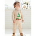 thumbnail image 6 of BemeyourBBs Baby Twins Christmas Outfits Tree Print Jumpsuit with Hat Set, 6 of 9