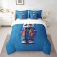 thumbnail image 3 of Feelyou Kawaii Panda Animal Twin Bedding Sets 7-Piece, Modern Fashion Style Bedding Comforter Set, Teens Kids Girls Boys Reversible Sheet Sets, Microfiber Bedroom Decor, 3 of 8