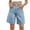 Light Blue, variant on Denim Shorts for Women Casual Adjustable Button Shorts High Rise Wide Leg Shorts