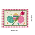 thumbnail image 3 of POINTERTECK Cute Placemat Dining Table Cloth Tablecloths Decoration Easter Egg Waterproof Burlap 42*32cm Multicolored For Kitchen, 3 of 15