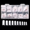 thumbnail image 2 of 500PCS Half Cover False Nails Tips - Acrylic Nail Tips, 10 Sizes Lady French Style Acrylic Artificial Tip Manicure with Box for Nail Tips Art Salons a, 2 of 5
