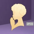 thumbnail image 5 of Woman Head Shape Wooden Craft Model DIY Cutout Craft Base , E E, 5 of 8