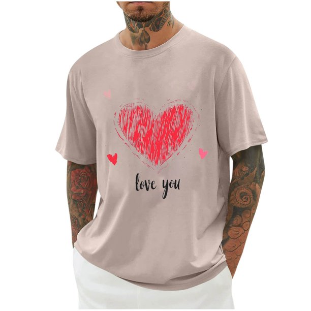 Camisas de Manga Larga para Hombres Imprimir Casual Cuello Redondo Blusa de Manga Corta, Camisas de Lino para Hombres