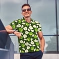 thumbnail image 4 of Balery Green Fruit Camisa Polo de Hombre con Estampado, de Manga Corta y Tejido Medio, Camisa Tipo Golf Polo-3X-Large, 4 of 6