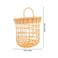 thumbnail image 2 of WHAMVOX  Wicker Basket with Lid Decorative Storage Woven Hanging Baby, 2 of 7